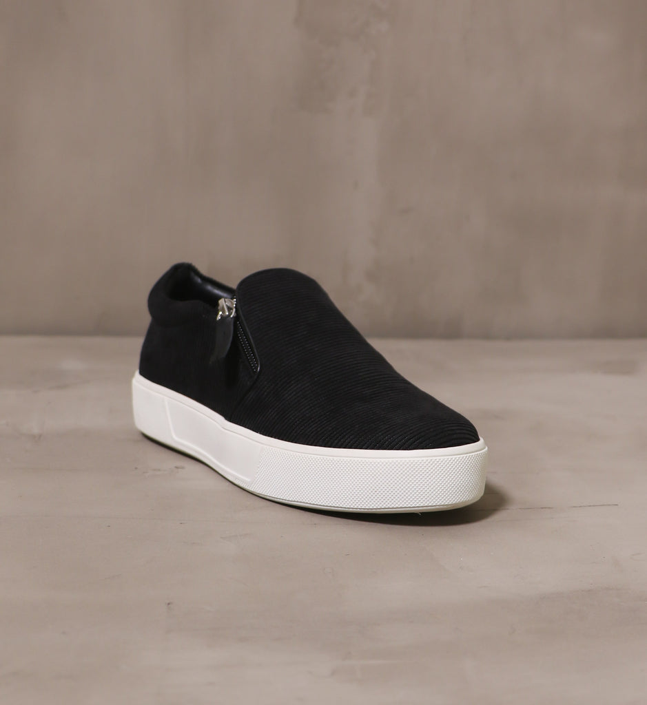front of the round toe corduroy meets world sneaker with closed round toe 