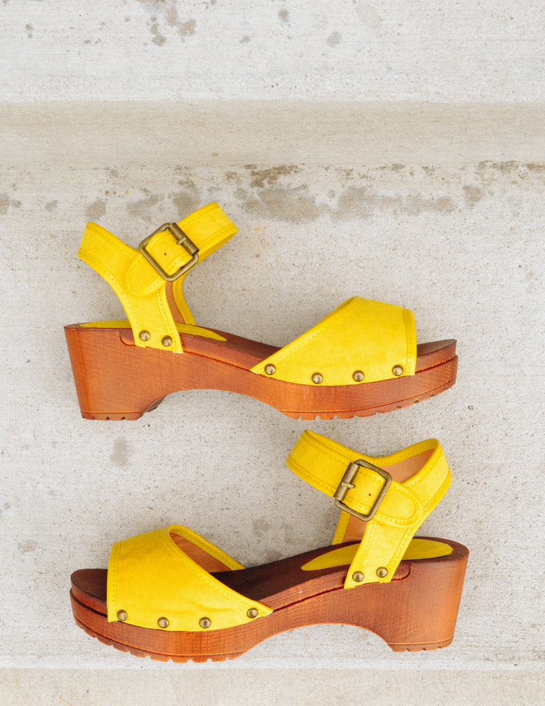 KIKI CLOG - Yellow - Elle Bleu Shoe Boutique