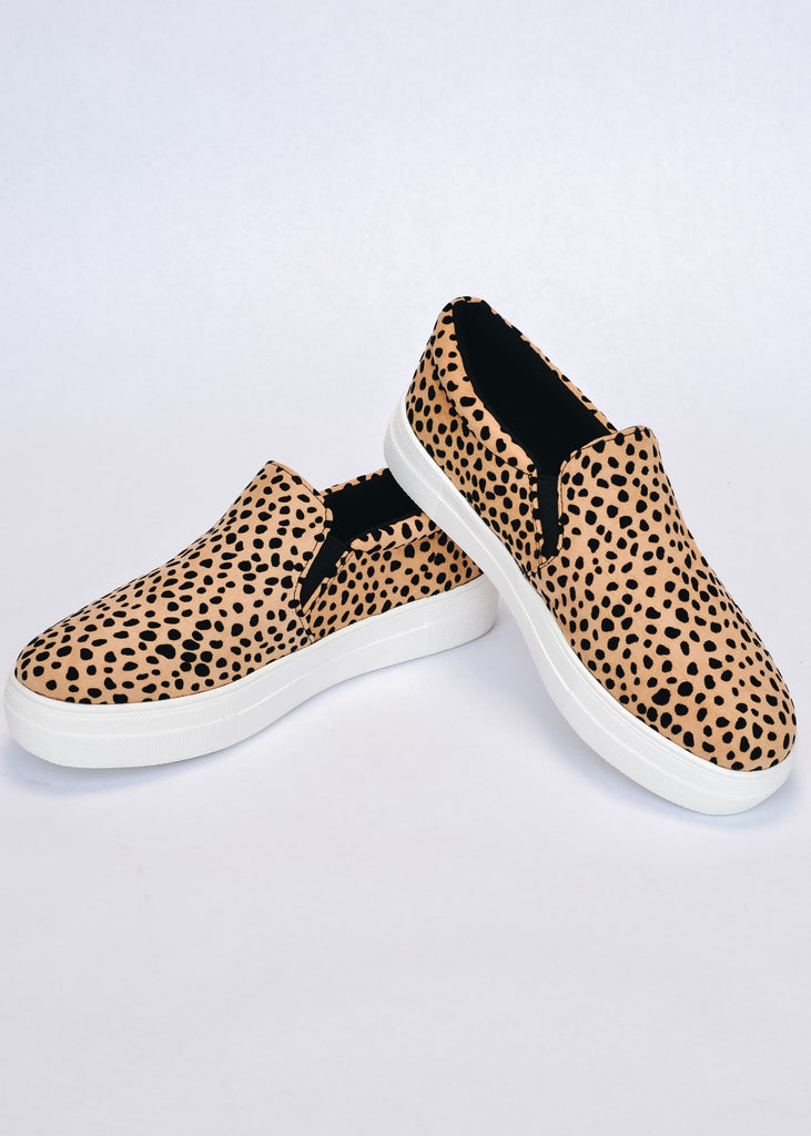 Sole call leopard sneaker stacked on another with white sole - elle bleu