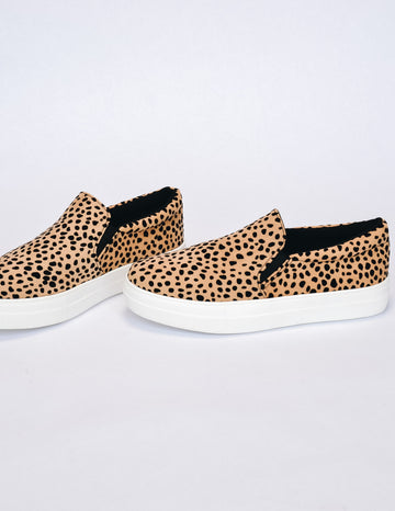 Leopard sole call sneaker on white background - elle bleu shoes
