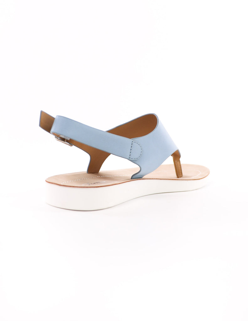 back of the blue walk with me sandal slingback sandal with white sole - elle bleu shoes